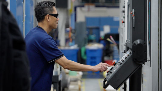 Man working on a machine